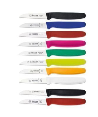 Giesser Messer Gemüsemesser Küchenmesser Klinge gerade 8 cm Gerade + Welle bunt