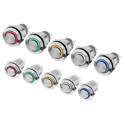 Taster Schalter 12V LED Beleuchtung Klingel Drucktaster Druckschalter Edelstahl