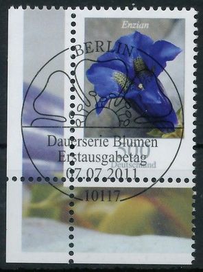 BRD BUND DS BLUMEN Nr 2877 ESST zentrisch gestempelt ECKE-UL XA0D986