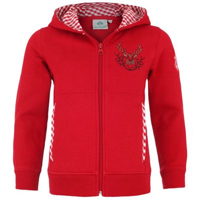 Kinderjacke mit Kapuze 57301 rot Isar-Trachten - Größe: 116
