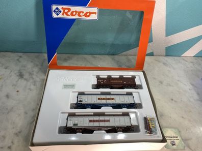 ROCO H0 DC 44104 Güterwagen-Set "Railship" / 3-teilig / NEM / DB / OVP