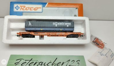 Roco H0 DC 46354 Einheitstaschenwagen "NOVATRANS" Sdgkkmss NEM SNCB Ersatz-OVP