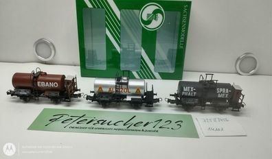 Sachsenmodelle H0 DC 14101 Kesselwagen-Set / 3 Wagen / NEM / DRG / OVP