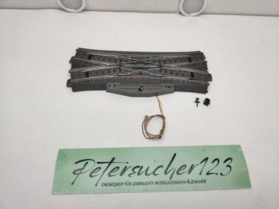Märklin H0 1 x Kreuzweiche + Laterne C-Gleis 24620 + 74470 Anlagenrückbau 