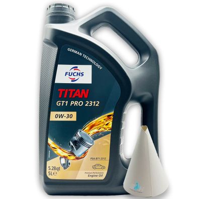 5 L Fuchs Titan GT1 2312 0W-30 | PSA B71 2312 | ACEA C2 | SAE 0W30 |