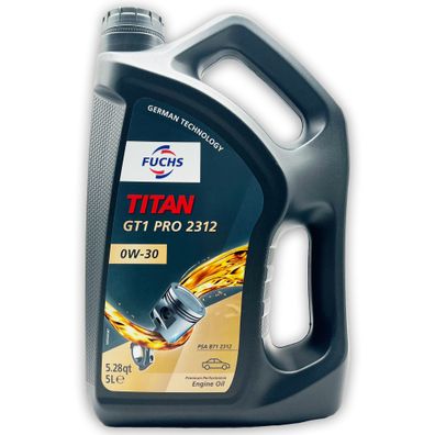 5 L Fuchs Titan GT1 2312 0W-30 | PSA B71 2312 | ACEA C2 | SAE 0W30 |