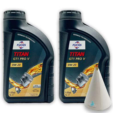 2 L Fuchs Titan GT1 Pro V 0W-20 | VOLVO VCC RBS0-2AE | ACEA C5 | API SP |Motoröl