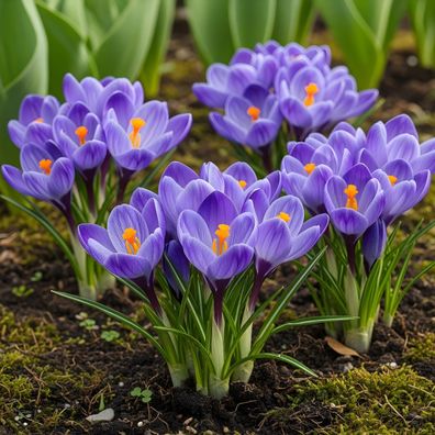Exotenherz Blumenzwiebeln - Krokus Crocus Blau (30 Stück) Durchmesser 7-8cm