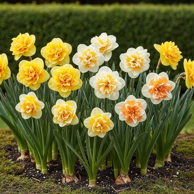 Exotenherz Blumenzwiebeln - Narzisse Narcis Double Mix Gelb und Weiss (10 Stück)