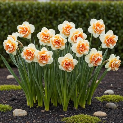 Exotenherz Blumenzwiebeln - Narzisse Narcis Replete - Weiß/Orange (10 Stück) Durch