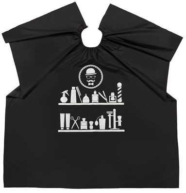 Umhang Comair Barber schwarz/silber 120 x 140 cm