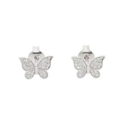 Ohrstecker Silber 925 Zirkonia Schmetterling JL10-06-3120 JuwelmaLux