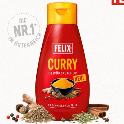 Curry Gewürz Ketchup von Felix glutenfrei, laktosefrei 435g