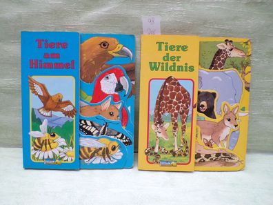 2x Pappkonturenbilderbuch Tiere am Himmel Tiere der Wildnis Gondrom