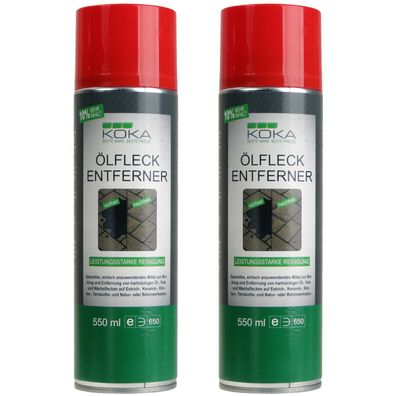2x KOKA Ölfleck-Entferner Spray Öl Fleckentferner Bindemittel Ölfleckentferner