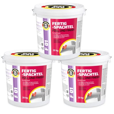 Fertigspachtel 60Kg Füll Finish Fugenspachtel Innen Tiefengrund Rollspachtel F01