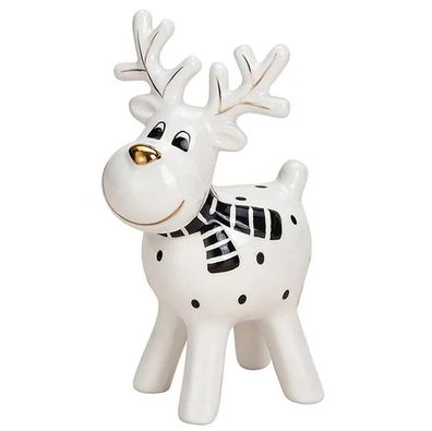 Elch aus Keramik weiß