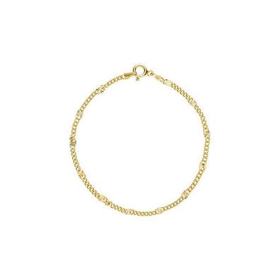 Armkette 16cm - Silber vergoldet - Plättchen flach