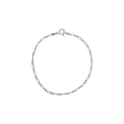 Armkette 16 cm - Silber - Figaro Muster flach