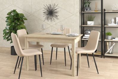 Essgruppe A68, Esszimmer Set , Esstisch (Ausziehbar) mit 4 Stühlen-Farbe wählbar