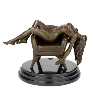 Moritz Bronzefigur Räkelnde Frau Höhe 16 cm 4,1 kg Skulptur Statue Antik