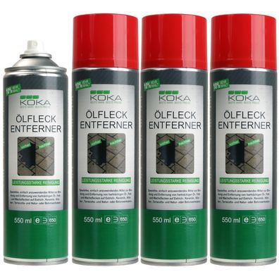 4x KOKA Ölfleck-Entferner Spray Öl Fleckentferner Bindemittel Ölfleckentferner