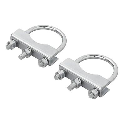 2 x U-Bügel Klemmschelle 60/70mm Anhänger Stützrad Klemmhalter Stütze Halterung