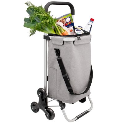 bremermann Einkaufstrolley Drebber - 45 L Kapazität, Treppensteiger in grau