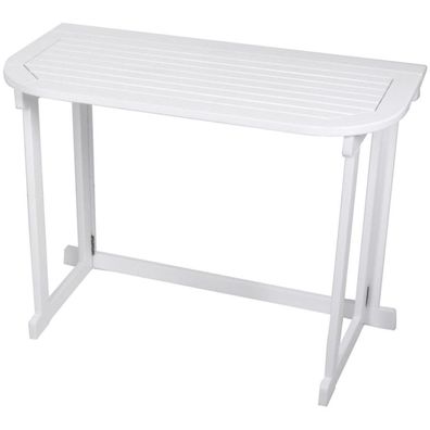 Balkon-Tisch MANILA Eukalyptus Grandis lack, weiß