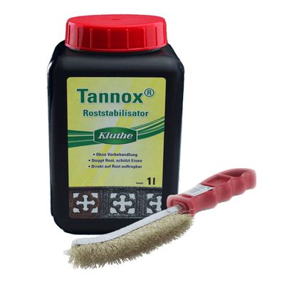 Rostumwandler im Set: Kluthe Tannox + Drahtbürste