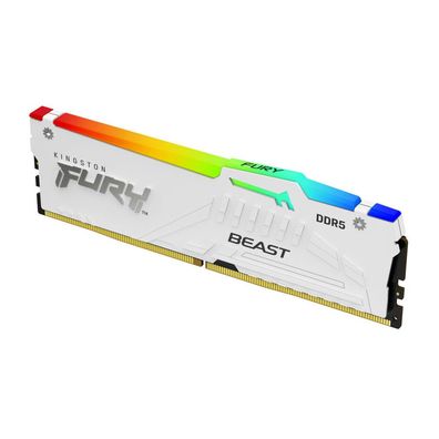 Dimm 32 Gb Ddr5-6000 (Weiß, Kf560C30Bwea-32, Fury Beast Rgb, Intel Xmp, Amd Expo)