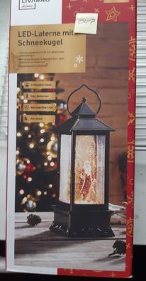 Livarno Home LED-Laterne mit Schneekugel Weihnachtsmann