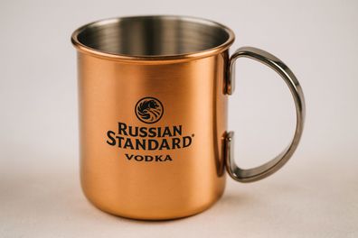 Russian Standard Moscow Mule Becher - Kupferbecher aus Edelstahl | Für Moscow Mule