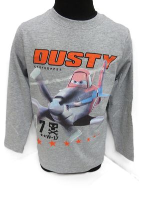 Planes - Langarmshirt. Größe 98, Farbe: grau, Fa. Püttmann