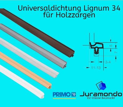 Primo Universaldichtung Lignum 34 5m verschiedene Farben