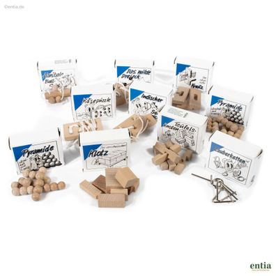 10er Set Mini-Geduldspiele