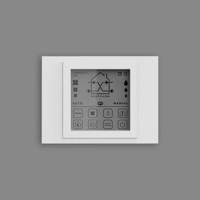 Wandsteuerung als Wandpanel von Südwind - wireless+ mit CO2-Sensor