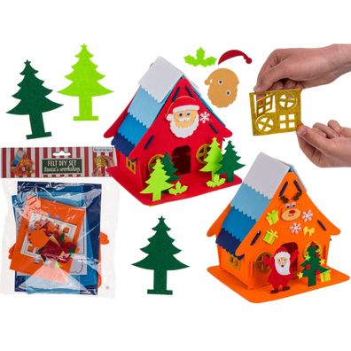 Filz Bastel-Set DIY Santa´s Workshop Kinder Weihnachts Bastelset Weihnachtsdeko