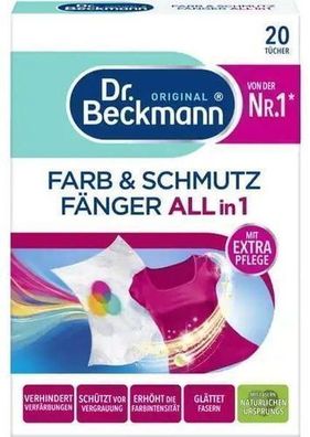 Dr. Beckmann 3-in-1 Farb- und Schmutzfänger Tücher - 20 Stück