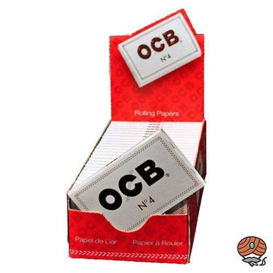 OCB weiß kurz Nr 4 Blättchen / Papers Box mit 25 Heften à 100 Blättchen