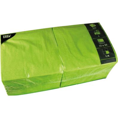 Papstar Servietten, 330 x 330 mm, 3-lagig, apfelgr?n