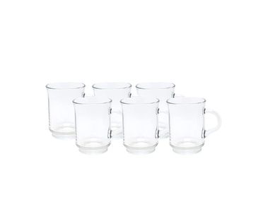 LAV Ada Gläser-Set mit Henkel - 250 ml - 6-teiliges Set für Tee, Kaffee & mehr