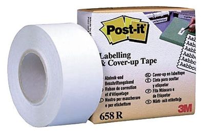 Post-it® 658R Abdeck- und Beschriftungsband, 17,7 m x 25 mm, Schachtel mit 1Nachfüllr