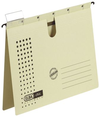 Elba 100552107 Hängehefter chic ULTIMATE® - Karton (RC), 240 g/qm, A4, chamois, 5 Stü