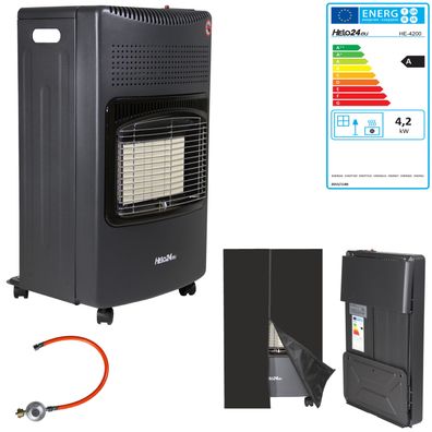 Gasheizung Heizung Camping 4200W Gasofen klappbar Heizstrahler Schwarz - S01