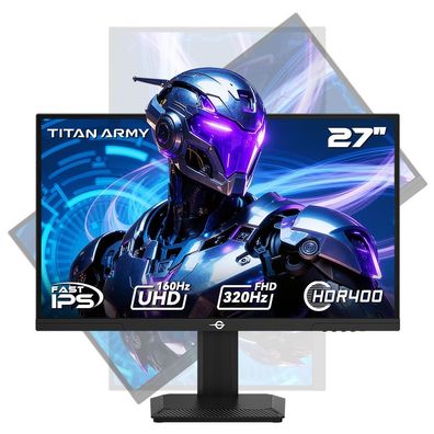 TITAN ARMY P2712V Flacher 16:9 Fast IPS UHD 160Hz Dual-Mode FHD 320Hz Gaming-Monitor