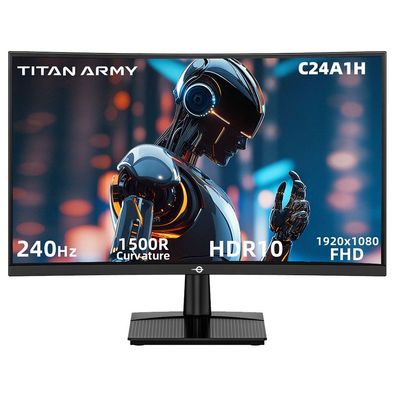TITAN ARMY C24A1H Gaming-Monitor R1500 16:9 VA FHD 240Hz