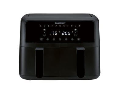 Silvercrest Air Fryer Heißluftfritteuse Digital Doppelzone SHLFD 2600 B1 * B-Ware