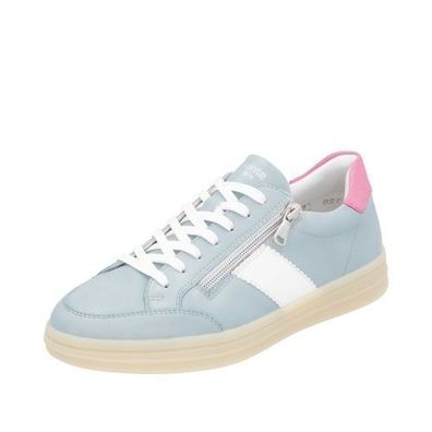 Remonte Sneaker - Blau / Weiß / Pink Glattleder