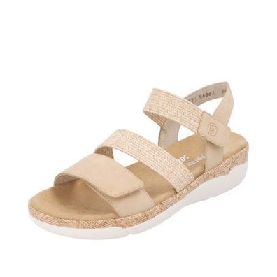 Remonte Riemchensandalen - Beige Kunstleder